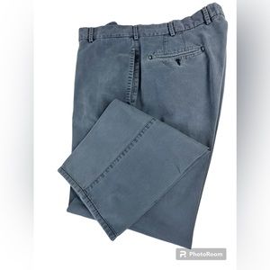 Peter Millar 100% Pima Cotton Chino Pants 36 Distressed Blue Golf/Casual Slacks
